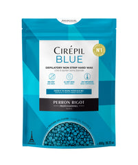 Cirepil blue wax beads pack shot showcasing unscented professional formula for home waxing