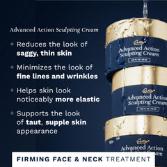 City Beauty Advanced Action Sculpting Cream neck area closeup suggests neck firming potential