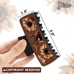 Ciyvolyeen leather matte-finish clip highlighting neutral tone for everyday wear.