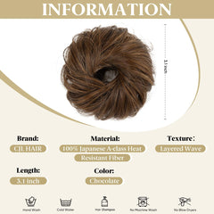 CJL HAIR thin-hair friendly bun close-up shows soft ringlets and gentle volume.