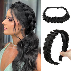 CJL HAIR 2pcs braided headbands handbraided for natural daily style.