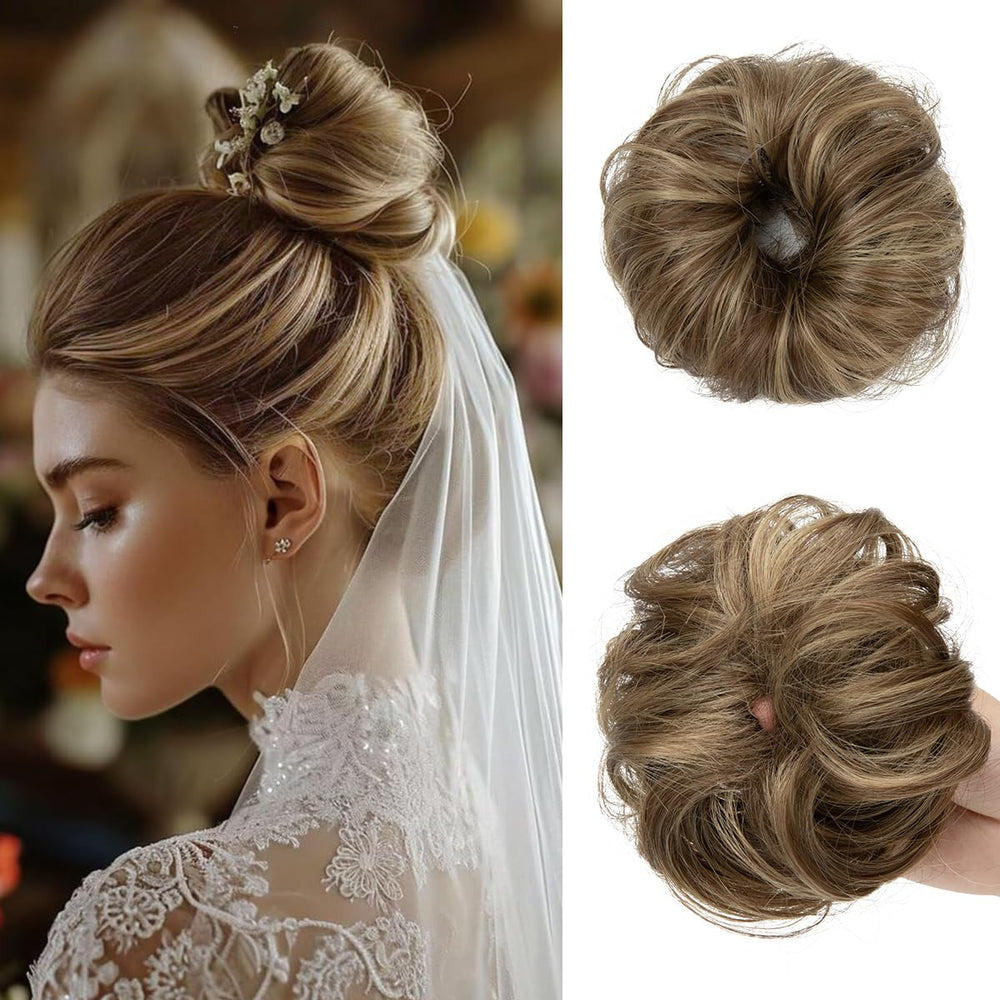 CJL HAIR small cute messy bun hairpiece adds compact volume