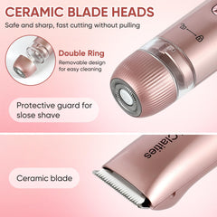 Claities IPX7 waterproof feature enables convenient wet and dry grooming.