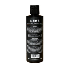 Clark's Full Spectrum Dandruff Shampoo packaging highlights powerful scalp relief.