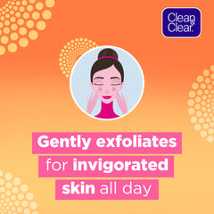 Clean & Clear Morning Energy beads texture demonstrates gentle exfoliation for refreshed skin.