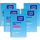 Clean & Clear Oil Control Film 5-pack box for quick blotting on the go.
