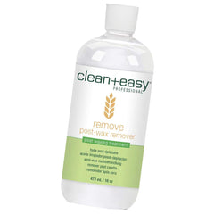 Clean + Easy After Wax Remover bottle closeup for residue removal