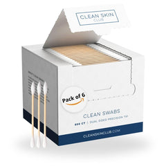 Clean Skin Club Clean Swabs dual-sided design for gentle skincare and precision.