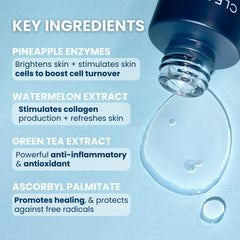 Clean Skin Club closeup shows glowing, refreshed skin after application.