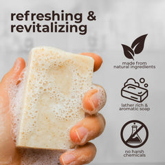 Cleanbar Thieves bar soap exfoliating cloves close-up for gentle skin exfoliation