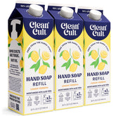 CleanCult lemon-verbena bottle pour—gentle, refreshing cleansing at the sink.
