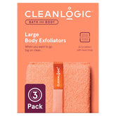 Cleanlogic bath scrubber pack colors variety for daily exfoliation and smoother skin
