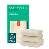 Cleanlogic body exfoliating cloth closeup demonstrates gentle exfoliation for smoother skin