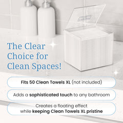 CLEAN SKIN CLUB top-view image emphasizes compact footprint saving counter space.