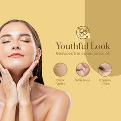Clear Beauty 24K Gold & Collagen Day Moisturizer gold particles add radiant skin glow