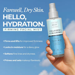 Close-up of Clear Beauty ingredients label featuring hyaluronic acid and collagen