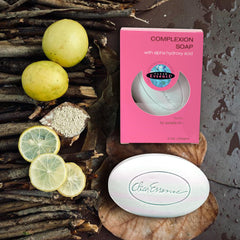 Clear Essence anti-aging soap bar lather shows exfoliating texture for smoother skin.