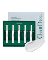 ClearDea Mucin Collagen Ampoule packaging showcases premium, hygienic dispensing.