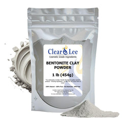 ClearLee Bentonite Clay Powder packaging in resealable bag for easy storage