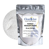 ClearLee cosmetic grade pumice packaging shown in resealable bag for easy storage