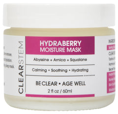 CLEARSTEM Hydraberry night mask jar close-up for overnight hydration.