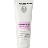 CLEARSTEM VITAMINSCRUB jar closeup highlighting brightening formula for smoother skin.