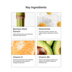CLEARSTEM VITAMINSCRUB vitamin C brightening focus demonstrated on skin.