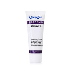 Clearzal foot cream applying to hard skin for smoother feet