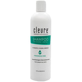 Cleure hypoallergenic volumizing shampoo bottle front shows fragrance-free formula for sensitive skin.