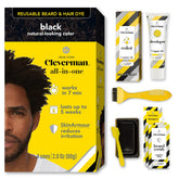 Cleverman hair dye kit full set shows all-in-one solution for natural gray coverage at home.