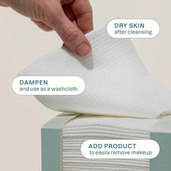 Cliganic Clean Face Towels XL 100-count display emphasizes convenience for home, travel, and spa use.