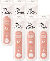 Cliganic cotton rounds 540-count stack showing plush fibers for gentle makeup removal
