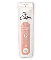 Cliganic cotton rounds close-up, multi-layer absorbing texture for effective makeup removal.