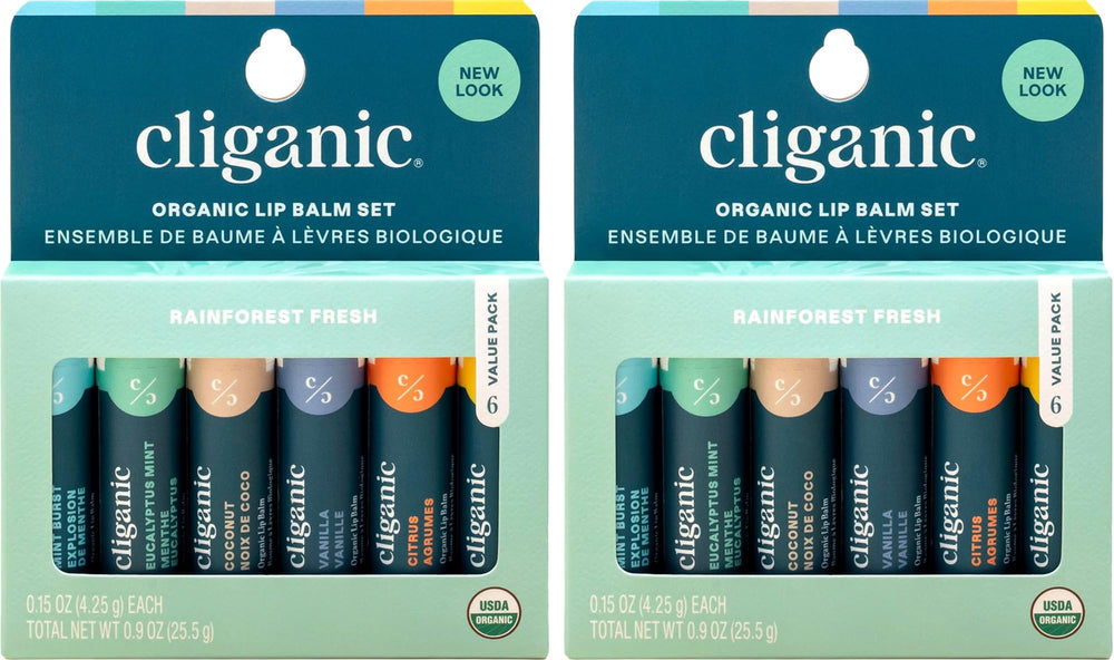 Cliganic lip balm set packaging transition with unchanged organic formula