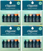 Cliganic Organic Lip Balm Set packaging highlights a ready-for-gifting lip care collection for daily moisture