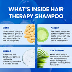 Clinical Effects Hair Therapy Shampoo lather closeup suggests gentle cleansing without sulfates.