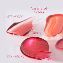 CLIO Crystal Glam Tint rose oil formula delivers nourishing moisture for lips.