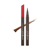 CLIO PROFESSIONAL Superproof Pen Liquid Eyeliner brown closeup with rich color finish.