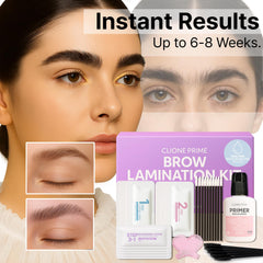 CLIONE PRIME brow lamination tool applicators enable precise, mess-free shaping.