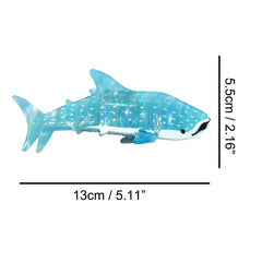 Clip Sugar Whale Shark hair clip cyan worn in hair for everyday style