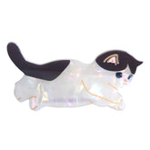 Clip Sugar cute cat hair clip in black and white for secure everyday styling