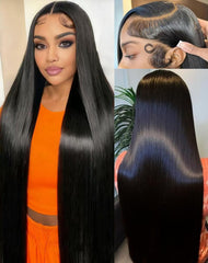 Cllok 30-inch straight wig with HD lace front for natural parting