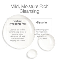 CLn 2-in-1 gentle wash scalp care application for sensitive skin.