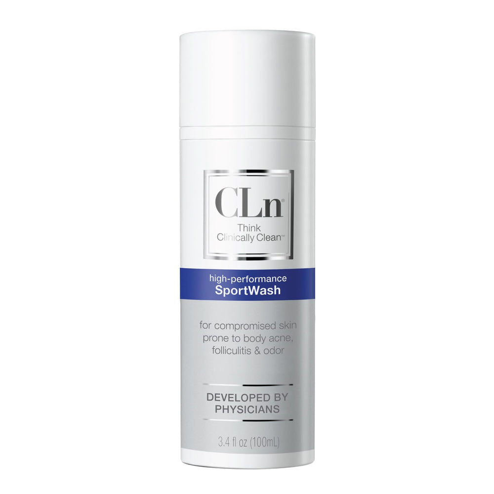 CLn SportWash bottle being poured for after-workout refresh.