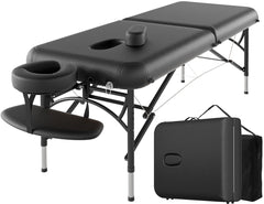 CLORIS 84-inch massage table folded for easy transport and storage.