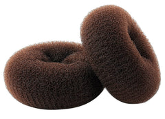 ClothoBeauty ring-style chignon donut applied through ponytail for quick updo