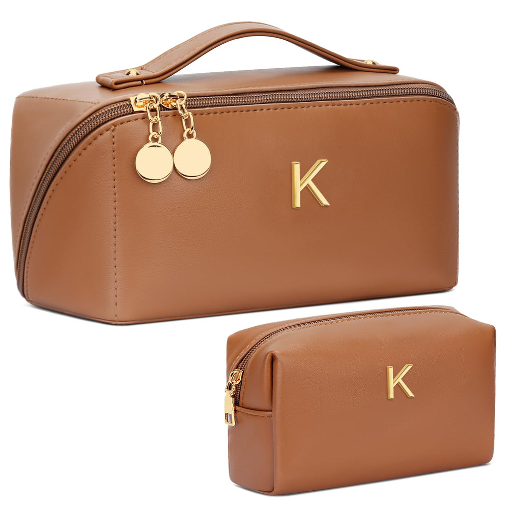 CLOUDWINGS initial makeup bag with personalization offers stylish gifting and easy access to essentials.