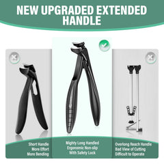 CLPPNA football-handle clippers provide a non-slip grip for comfortable use