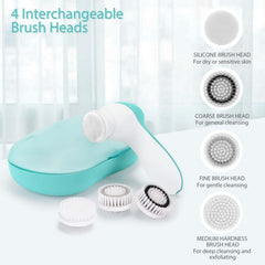 CLSEVXY four brush heads provide daily deep cleansing and gentle exfoliation.