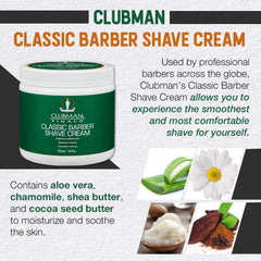 Razor glide demonstrated with Clubman Pinaud Classic Barber Shave Cream.